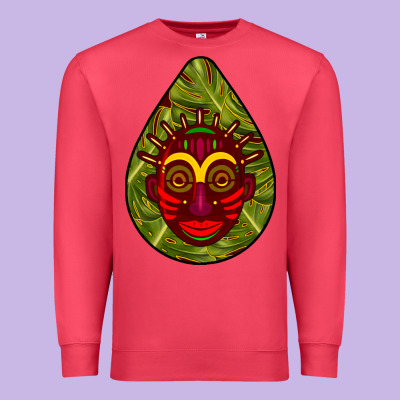 African Masks Teardrop  7 Premium Sweatshirt Designed By Bundleandbundleshop