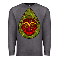 Charcoal Heather african masks teardrop  7 Premium Sweatshirt - BundleAndBundleShop
