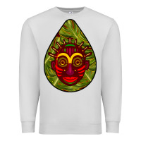 Dove Grey african masks teardrop  7 Premium Sweatshirt - BundleAndBundleShop