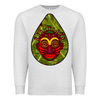 Oatmeal Heather african masks teardrop  7 Premium Sweatshirt - BundleAndBundleShop