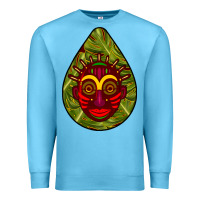 Ocean Blue african masks teardrop  7 Premium Sweatshirt - BundleAndBundleShop