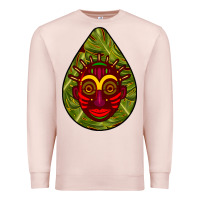 Pale Pink african masks teardrop  7 Premium Sweatshirt - BundleAndBundleShop