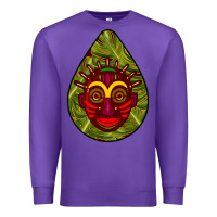 Purple african masks teardrop  7 Premium Sweatshirt - BundleAndBundleShop