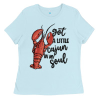 Baby Blue got a little cajun in my soul Ladies Tee - MaliasSmallBusiness