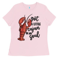 Bubblegum Pink got a little cajun in my soul Ladies Tee - MaliasSmallBusiness