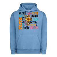 Pigment Pebble Blue faith cross Urban Hoodie - Artiststas