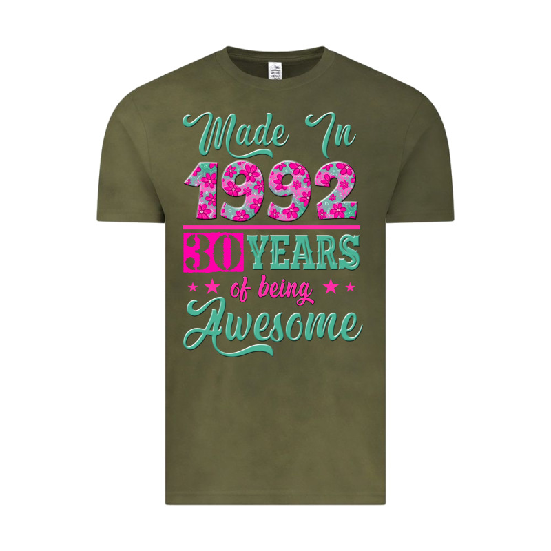Made In 1992, 30 Years Of Being Awesome Vintage Tee by Jasminsmagicworld | Teevron