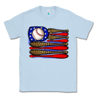 Dusty Blue leopard baseball flag3 Classic Tee - JahusDesignShop