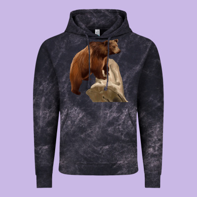 California Grizzly Bear Vintage Hoodie Designed By Ranaportraitstore