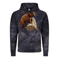 Cloud Black California Grizzly Bear Vintage Hoodie - RanaPortraitStore