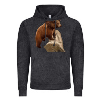 Vintage Black California Grizzly Bear Vintage Hoodie - RanaPortraitStore