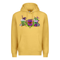 Antique Gold Halloween Coffee Cups Premium Hoodie - FaDigitalArtStudio