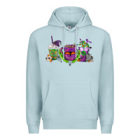 Blue Mist Halloween Coffee Cups Premium Hoodie - FaDigitalArtStudio
