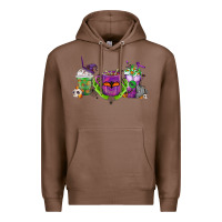 Chestnut Halloween Coffee Cups Premium Hoodie - FaDigitalArtStudio