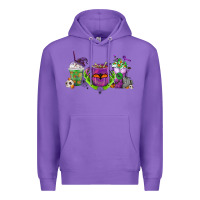 Purple Halloween Coffee Cups Premium Hoodie - FaDigitalArtStudio