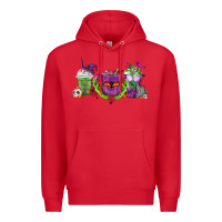 Red Halloween Coffee Cups Premium Hoodie - FaDigitalArtStudio