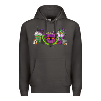 Smoke Halloween Coffee Cups Premium Hoodie - FaDigitalArtStudio