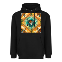 Black native american aztec seamless pattern Heavyweight Hoodie - BundleAndBundleShop