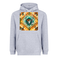 Heather Grey native american aztec seamless pattern Heavyweight Hoodie - BundleAndBundleShop