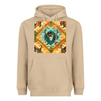 Mushroom native american aztec seamless pattern Heavyweight Hoodie - BundleAndBundleShop