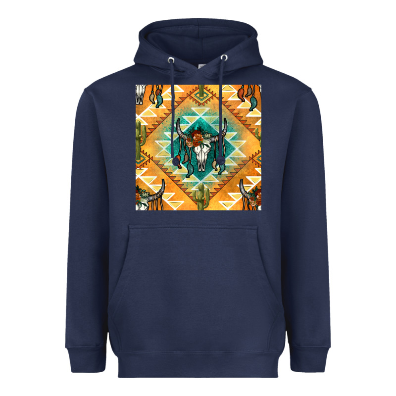 Native American Aztec Seamless Pattern Heavyweight Hoodie by BundleAndBundleShop | Teevron