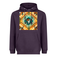 Plum native american aztec seamless pattern Heavyweight Hoodie - BundleAndBundleShop