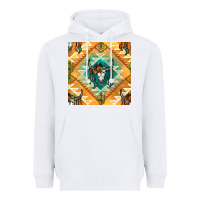 White native american aztec seamless pattern Heavyweight Hoodie - BundleAndBundleShop