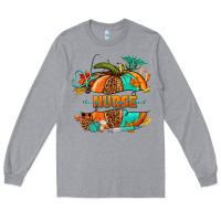Heather Grey pumpkin nurse Long Sleeve Tee - NancyCooperArtShop