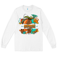 White pumpkin nurse Long Sleeve Tee - NancyCooperArtShop