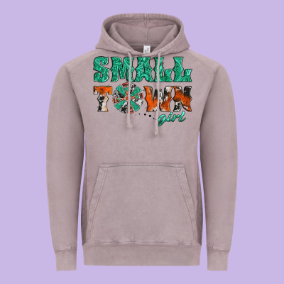 Small Town Girl Western Windmill Vintage Hoodie Designed By Jasminsmagicworld