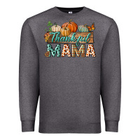 Charcoal Heather thankful mama Premium Sweatshirt - BundleAndBundleShop