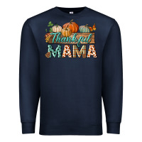Navy thankful mama Premium Sweatshirt - BundleAndBundleShop