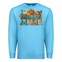 Ocean Blue thankful mama Premium Sweatshirt - BundleAndBundleShop