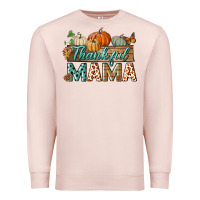Pale Pink thankful mama Premium Sweatshirt - BundleAndBundleShop