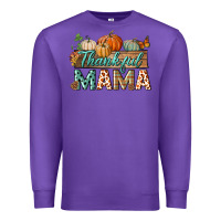 Purple thankful mama Premium Sweatshirt - BundleAndBundleShop