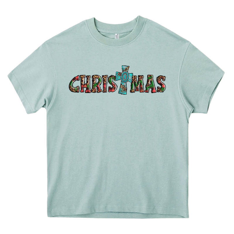 Christmas Cross Heavy Core Tee by AdoDesignShop | Teevron