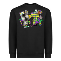 Black respiratory therapist mardi gras Heavyweight Sweatshirt - CowGirlArtShop