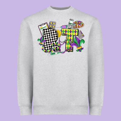 Respiratory Therapist Mardi Gras Heavyweight Sweatshirt Designed By Cowgirlartshop