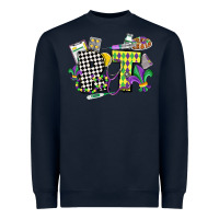 Navy respiratory therapist mardi gras Heavyweight Sweatshirt - CowGirlArtShop