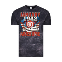 January 1942 80 Years Of Being Awesome Vintage Tee | Teevron
