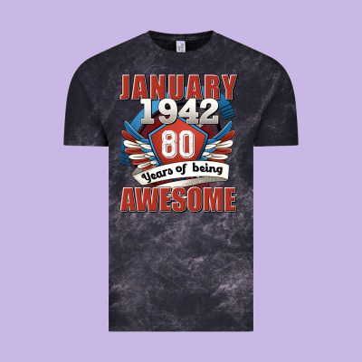 January 1942 80 Years Of Being Awesome Vintage Tee Designed By Jasminsmagicworld