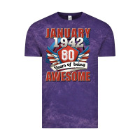 Cloud Purple january 1942 80 years of being awesome Vintage Tee - Jasminsmagicworld