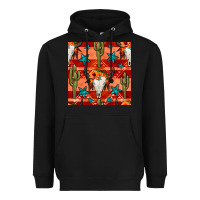 Black bull skull cactus seamless pattern Heavyweight Hoodie - BundleAndBundleShop