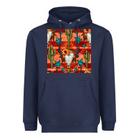 Navy bull skull cactus seamless pattern Heavyweight Hoodie - BundleAndBundleShop