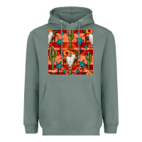 Bull Skull Cactus Seamless Pattern Heavyweight Hoodie | Teevron