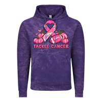 Cloud Purple tackle cancer pumpkins football and ribbon breast cancer awareness Vintage Hoodie - Jasminsmagicworld