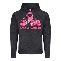 Vintage Black tackle cancer pumpkins football and ribbon breast cancer awareness Vintage Hoodie - Jasminsmagicworld