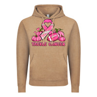 Vintage Coffee tackle cancer pumpkins football and ribbon breast cancer awareness Vintage Hoodie - Jasminsmagicworld