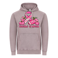Vintage Zinc tackle cancer pumpkins football and ribbon breast cancer awareness Vintage Hoodie - Jasminsmagicworld