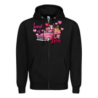 Black Loads of love Valentine's Day farm truck Zipper Hoodie - FaDigitalArtStudio
